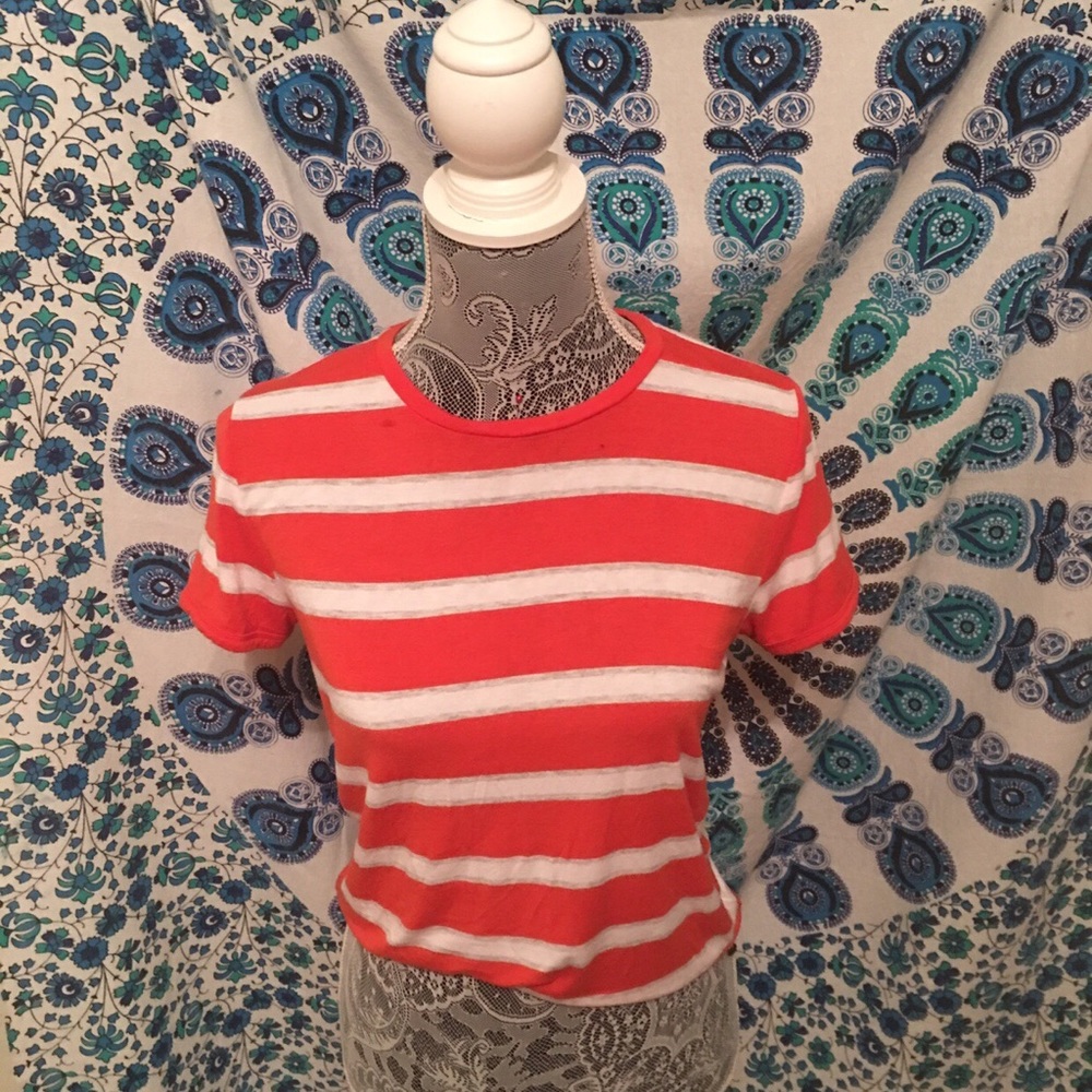 Abercrombie and Fitch Striped Tee🧡